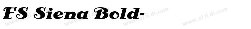 FS Siena Bold字体转换
